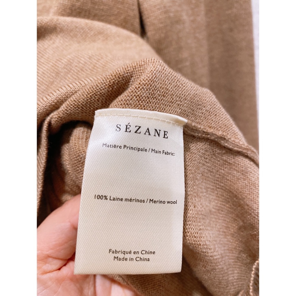 Sezane 100% wool Salome Jumper in camel - Picture 9 of 9
